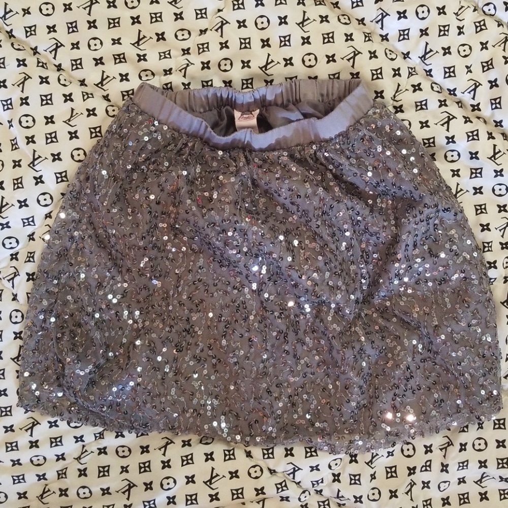 Grey sparkle skirt
